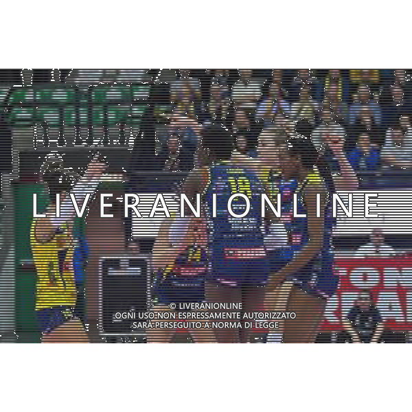 Volley Coppa Italia Femminile 2019/2020 Conegliano, Italia 29/01/2020 Imoco Volley Conegliano vs Reale Mutua Fenera Chieri Nella foto: Esultanza Imoco Volley Conegliano FOTO FLAVIO PAVANELLO-ALESSIO MARINI-AG ALDO LIVERANI SAS