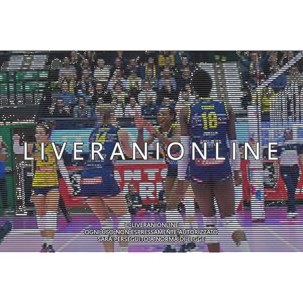 Volley Coppa Italia Femminile 2019/2020 Conegliano, Italia 29/01/2020 Imoco Volley Conegliano vs Reale Mutua Fenera Chieri Nella foto: Esultanza Imoco Volley Conegliano FOTO FLAVIO PAVANELLO-ALESSIO MARINI-AG ALDO LIVERANI SAS