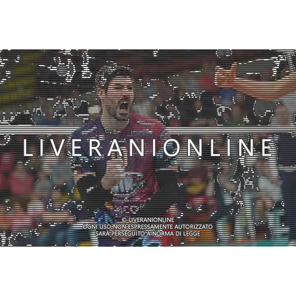 Volley Champions League Men 2019/2020 Perugia, Italia 29/01/2020 Sir Sicoma Monini Perugia vs Tours VB Nella foto: filippo lanza (n.10 schiacciatore sir safety conad perugia) esulta FOTO LORIS CERQUIGLINI-ALESSIO MARINI-AG ALDO LIVERANI SAS