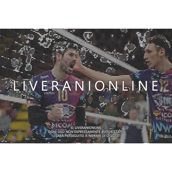 Volley Champions League Men 2019/2020 Perugia, Italia 29/01/2020 Sir Sicoma Monini Perugia vs Tours VB Nella foto: filippo lanza (n.10 schiacciatore sir safety conad perugia) esulta FOTO LORIS CERQUIGLINI-ALESSIO MARINI-AG ALDO LIVERANI SAS