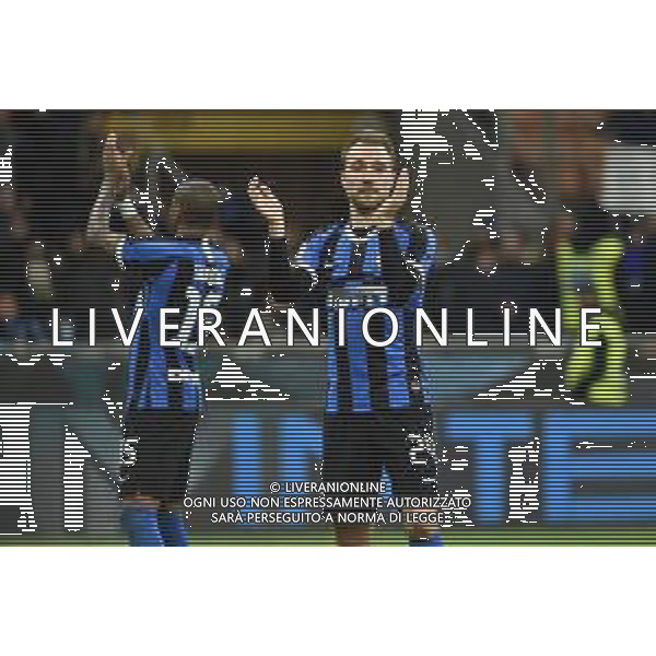 esultanza finale Inter - Christian Eriksen Inter vs Fiorentina Coppa Italia - quarti di finale Milano 29-01-2020 Stadio Giuseppe Meazza - San Siro foto Roberto Garavaglia - ag. Aldo Liverani sas/ AGENZIA ALDO LIVERANI SAS