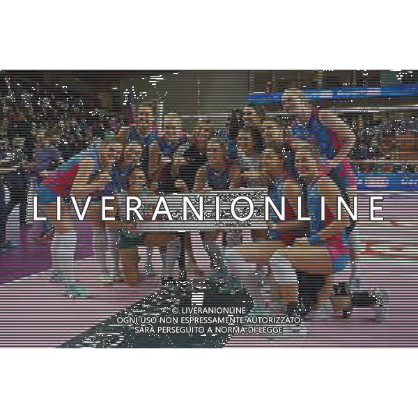 Volley Coppa Italia Femminile 2019/2020 Novara, Italia 29/01/2020 Igor Gorgonzola Novara vs Saugella Monza Nella foto: Festeggiamenti Saugella Monza FOTO SALVO BARBAGALLO-ALESSIO MARINI-AG ALDO LIVERANI SAS
