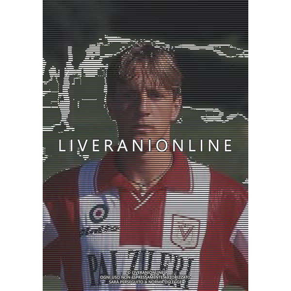 RETROSPETTIVA MASSIMO AMBROSINI CALCIATORE NELLA FOTO MASSIMO AMBROSINI CON LA MAGLIA DEL VICENZA CALCIO AG ALDO LIVERANI SAS