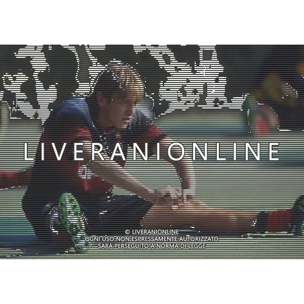 RETROSPETTIVA MASSIMO AMBROSINI CALCIATORE NELLA FOTO MASSIMO AMBROSINI CON LA MAGLIA DEL MILAN CALCIO AG ALDO LIVERANI SAS