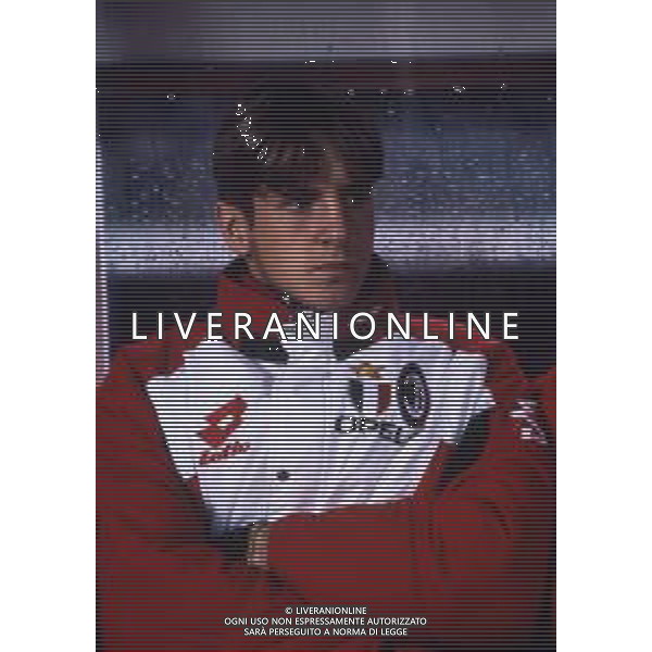RETROSPETTIVA MASSIMO AMBROSINI CALCIATORE NELLA FOTO MASSIMO AMBROSINI CON LA MAGLIA DEL MILAN CALCIO AG ALDO LIVERANI SAS