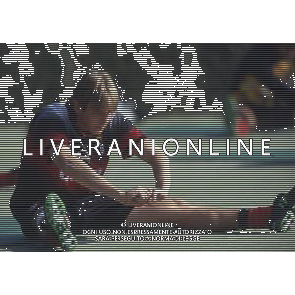 RETROSPETTIVA MASSIMO AMBROSINI CALCIATORE NELLA FOTO MASSIMO AMBROSINI CON LA MAGLIA DEL MILAN CALCIO AG ALDO LIVERANI SAS