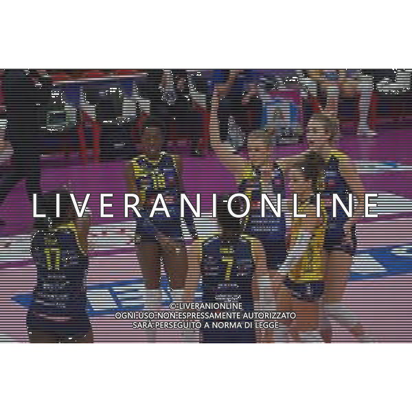 Volley Coppa Italia Femminile 2019/2020 Busto Arsizio, Italia 01/02/2020 Semifinali - Imoco Volley Conegliano vs Savino Del Bene Scandicci Nella foto: esultanza Imoco Volley Conegliano FOTO SALVO BARBAGALLO-ALESSIO MARINI-AG ALDO LIVERANI SAS