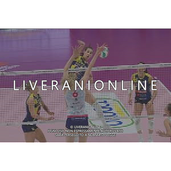 Volley Coppa Italia Femminile 2019/2020 Busto Arsizio, Italia 01/02/2020 Semifinali - Imoco Volley Conegliano vs Savino Del Bene Scandicci Nella foto: Schiacciata di Robin De Kruijf, 5 (Imoco Volley Conegliano) FOTO SALVO BARBAGALLO-ALESSIO MARINI-AG ALDO LIVERANI SAS
