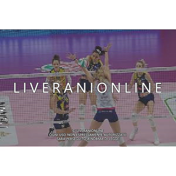 Volley Coppa Italia Femminile 2019/2020 Busto Arsizio, Italia 01/02/2020 Semifinali - Imoco Volley Conegliano vs Savino Del Bene Scandicci Nella foto: Schiacciata di Raphaela Folie, 7 (Imoco Volley Conegliano) FOTO SALVO BARBAGALLO-ALESSIO MARINI-AG ALDO LIVERANI SAS