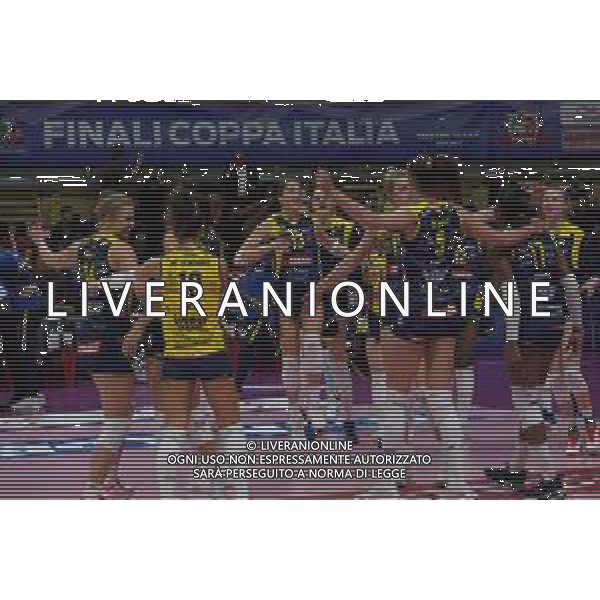 Volley Coppa Italia Femminile 2019/2020 Busto Arsizio, Italia 01/02/2020 Semifinali - Imoco Volley Conegliano vs Savino Del Bene Scandicci Nella foto: esultanza Imoco Volley Conegliano FOTO SALVO BARBAGALLO-ALESSIO MARINI-AG ALDO LIVERANI SAS