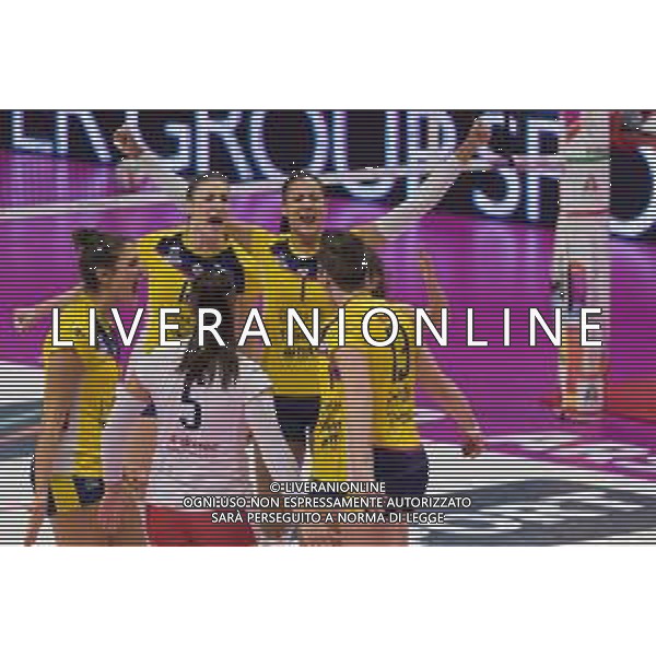 Volley Coppa Italia Femminile 2019/2020 Busto Arsizio, Italia 02/02/2020 Finale Serie A2 - Omag San Giovanni in Marignano vs Delta Informatica Trentino Nella foto: esultanza (Delta Informatica Trentino) FOTO ELISA CALABRESE-ALESSIO MARINI-AG ALDO LIVERANI SAS