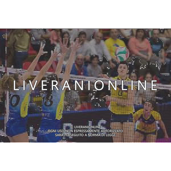 Volley Coppa Italia Femminile 2019/2020 Busto Arsizio, Italia 02/02/2020 Finale Serie A2 - Omag San Giovanni in Marignano vs Delta Informatica Trentino Nella foto: schiacciata di Giulia Melli (Delta Informatica Trentino) FOTO ELISA CALABRESE-ALESSIO MARINI-AG ALDO LIVERANI SAS