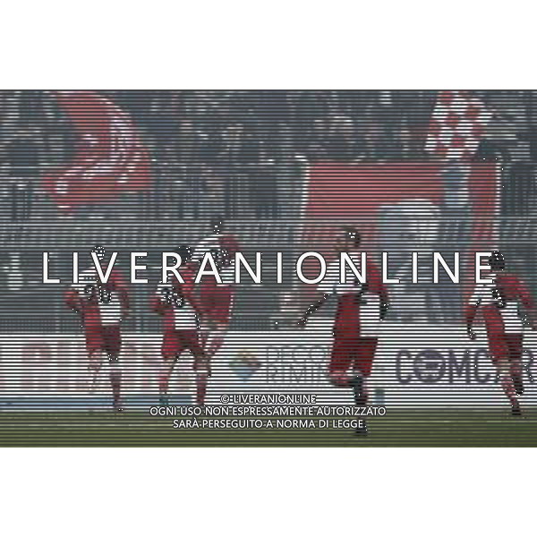 Rimini - Carpi Campionato di calcio serie C girone B 02/02/2020 nella foto: Esultanza rimini dopo il goal ©Claudio Zamagni/Agenzia Aldo Liverani / AGENZIA ALDO LIVERANI SAS