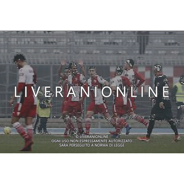 Rimini - Carpi Campionato di calcio serie C girone B 02/02/2020 nella foto: Esultanza rimini dopo il goal ©Claudio Zamagni/Agenzia Aldo Liverani / AGENZIA ALDO LIVERANI SAS
