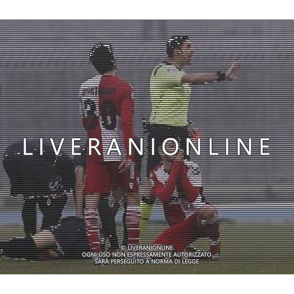 Rimini - Carpi Campionato di calcio serie C girone B 02/02/2020 nella foto: cartellino rosso per l\'espulsione di Palma Antonio (Rimini fc) ©Claudio Zamagni/Agenzia Aldo Liverani