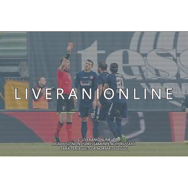 Campionato di Calcio Serie C - Lega Pro 2019/2020 Padova, Italia 02/02/2020 Padova vs Pesaro Nella foto: L\'espulsione per somma di gialli per Mattia Gennari (Vis Pesaro) FOTO MATTIA RADONI-ALESSIO MARINI-AG ALDO LIVERANI SAS
