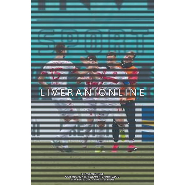 Campionato di Calcio Serie C - Lega Pro 2019/2020 Padova, Italia 02/02/2020 Padova vs Pesaro Nella foto: L\'esultanza di Pompeu Da Silva Ronaldo (Padova) con Anton Kresic (Padova) FOTO MATTIA RADONI-ALESSIO MARINI-AG ALDO LIVERANI SAS