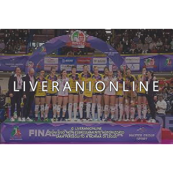 Volley Coppa Italia Femminile 2019/2020 Busto Arsizio, Italia 02/02/2020 Finale Serie A2 - Omag San Giovanni in Marignano vs Delta Informatica Trentino Nella foto: premiazione (Delta Informatica Trentino) FOTO ELISA CALABRESE-ALESSIO MARINI-AG ALDO LIVERANI SAS