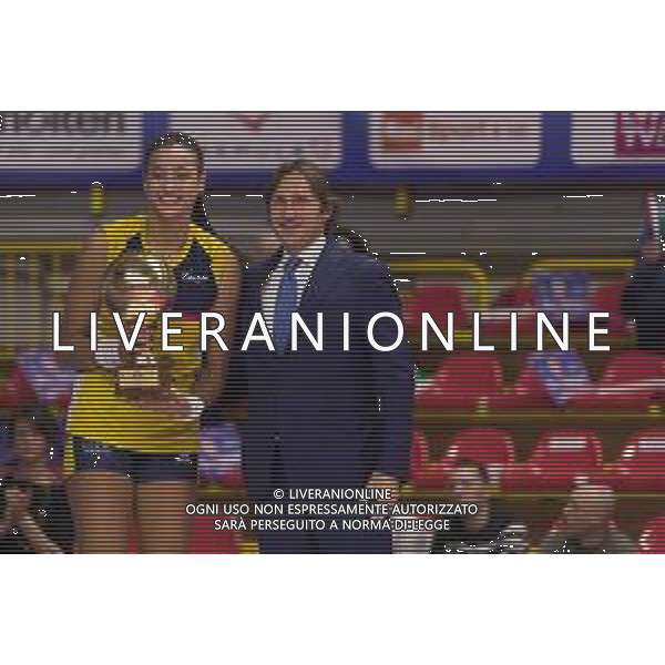 Volley Coppa Italia Femminile 2019/2020 Busto Arsizio, Italia 02/02/2020 Finale Serie A2 - Omag San Giovanni in Marignano vs Delta Informatica Trentino Nella foto: premiazione. Vittoria Piani MVP (Delta Informatica Trentino) FOTO ELISA CALABRESE-ALESSIO MARINI-AG ALDO LIVERANI SAS
