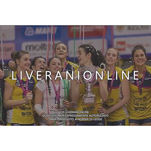 Volley Coppa Italia Femminile 2019/2020 Busto Arsizio, Italia 02/02/2020 Finale Serie A2 - Omag San Giovanni in Marignano vs Delta Informatica Trentino Nella foto: premiazione (Delta Informatica Trentino) FOTO ELISA CALABRESE-ALESSIO MARINI-AG ALDO LIVERANI SAS