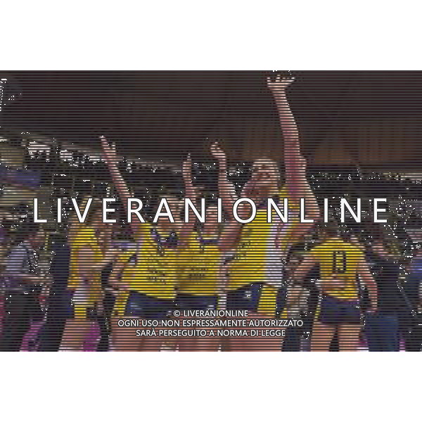Volley Coppa Italia Femminile 2019/2020 Busto Arsizio, Italia 02/02/2020 Finale Serie A2 - Omag San Giovanni in Marignano vs Delta Informatica Trentino Nella foto: esultanza a fine partita (Delta Informatica Trentino) FOTO ELISA CALABRESE-ALESSIO MARINI-AG ALDO LIVERANI SAS