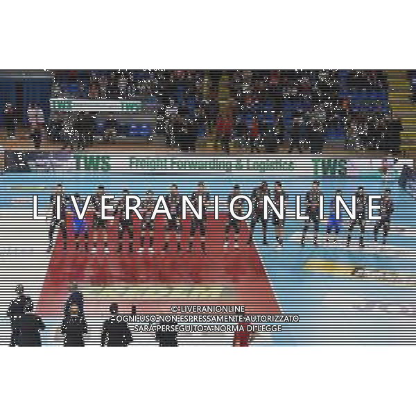 Campionato di Volley Superlega Serie A 2019/2020 Civitanova, Italia 02/02/2020 Cucine Lube Civitanova - Calzedonia Verona Nella foto: Cucine Lube Civitanova schierata in campo FOTO ROBERTO BARTOMEOLI-ALESSIOMARINI-AG ALDO LIVERANI SAS