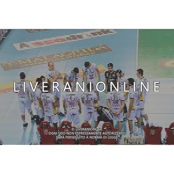 Campionato di Volley Superlega Serie A 2019/2020 Civitanova, Italia 02/02/2020 Cucine Lube Civitanova - Calzedonia Verona Nella foto: Calzedonia Verona FOTO ROBERTO BARTOMEOLI-ALESSIOMARINI-AG ALDO LIVERANI SAS