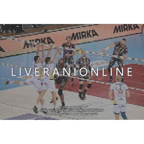 Campionato di Volley Superlega Serie A 2019/2020 Civitanova, Italia 02/02/2020 Cucine Lube Civitanova - Calzedonia Verona Nella foto: Schiacciata Juantorena Osmany (Cucine Lube Civitanova) FOTO ROBERTO BATOMEOLI-ALESSIO MARINI-AG ALDO LIVERANI SAS