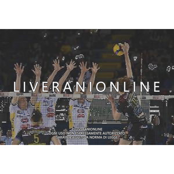 Campionato di Volley Superlega Serie A 2019/2020 Civitanova, Italia 02/02/2020 Cucine Lube Civitanova - Calzedonia Verona Nella foto: Schiacciata Rychlicki Kamil (Cucine Lube Civitanova) FOTO ROBERTO BATOMEOLI-ALESSIO MARINI-AG ALDO LIVERANI SAS