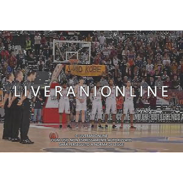 Campionato di Basket Serie A 2019/2020 Roma, Italia 02/02/2020 Virtus Roma vs OriOra Pistoia Nella foto: Virtus Roma minuto silenzio in memora di Kobe Bryant