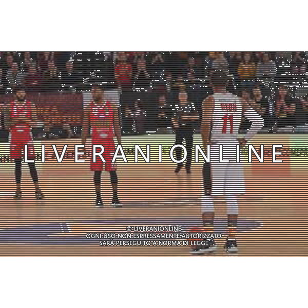 Campionato di Basket Serie A 2019/2020 Roma, Italia 02/02/2020 Virtus Roma vs OriOra Pistoia Nella foto: gioco fermo in memoria di kobe bryant
