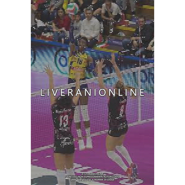 Volley Coppa Italia Femminile 2019/2020 Busto Arsizio, Italia 02/02/2020 Finale 2020 - Imoco Conegliano vs Unet E-work Yamamay Busto Arsizio Nella foto: schiacciata di Paola Egonu (Imoco Conegliano) FOTO ELISA CALABRESE-ALESSIO MARINI-AG ALDO LIVERANI SAS