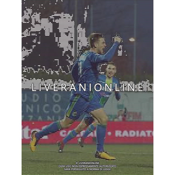 Esultanza Gol 1-0 Miracoli Luca , Feralpisalo vs Modena Campionato calcio Lega pro serie c, Salo 2 febbraio 2020. Fotolive Filippo Venezia/ AGENZIA ALDO LIVERANI SAS