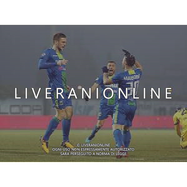 Esultanza Gol 1-0 Miracoli Luca , Feralpisalo vs Modena Campionato calcio Lega pro serie c, Salo 2 febbraio 2020. Fotolive Filippo Venezia/ AGENZIA ALDO LIVERANI SAS