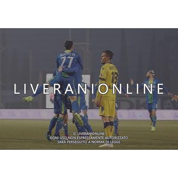 Esultanza Gol 1-0 Miracoli Luca , Feralpisalo vs Modena Campionato calcio Lega pro serie c, Salo 2 febbraio 2020. Fotolive Filippo Venezia/ AGENZIA ALDO LIVERANI SAS