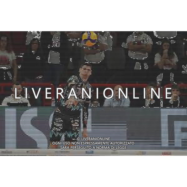 Campionato di Volley Superlega Serie A 2019/2020 Perugia, Italia 02/02/2020 Sir Safety Conad Perugia vs Kioene Padova Nella foto: mirko podrascanin (n.18 centrale sir safety conad perugia) alla battuta ©Loris Cerquiglini - Alessio Marini / AGENZIA ALDO LIVERANI SAS
