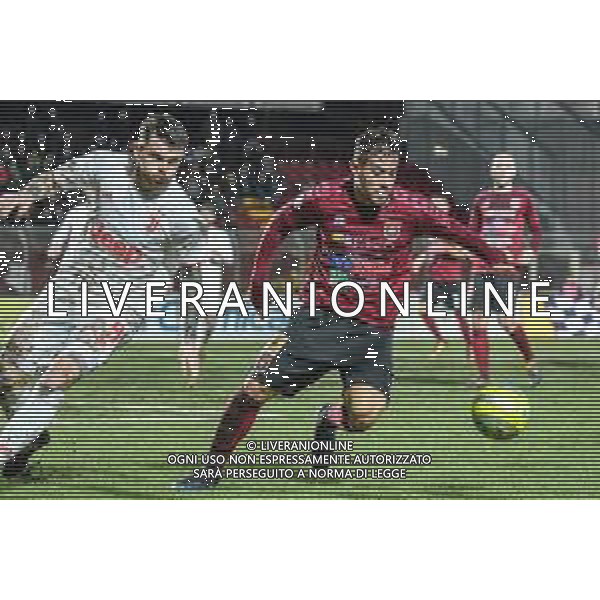 Campionato di Calcio Serie C - Lega Pro 2019/2020 Pontedera, Italia 02/02/2020 Pontedera vs Juventus U23 Nella foto: Edoardo Pavan (P) protegge la palla su Matteo Luigi Brunori (J) FOTO FABIO FAGIOLINI-ALESSIO MARINI-AG ALDO LIVERANI SAS