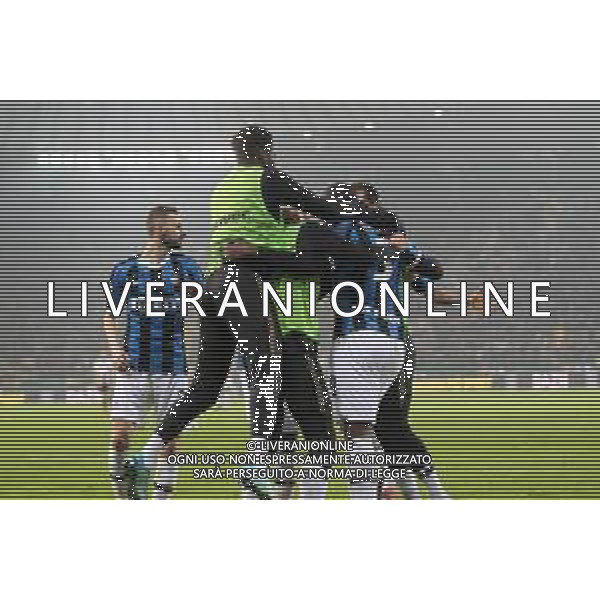 UDINESE - INTER CAMPIONATO CALCIO SERIE A TIM 02.02.2020 NELLA FOTO ESULTANZA DOPO IL GOL DI ROMELU LUKAKU - ABBRACCIO ©PG / AGENZIA ALDO LIVERANI SAS