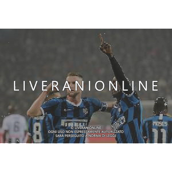 UDINESE - INTER CAMPIONATO CALCIO SERIE A TIM 02.02.2020 NELLA FOTO ESULTANZA DOPO IL GOL SU RIGORE DI ROMELU LUKAKU - CON SKRINIAR ©PG / AGENZIA ALDO LIVERANI SAS