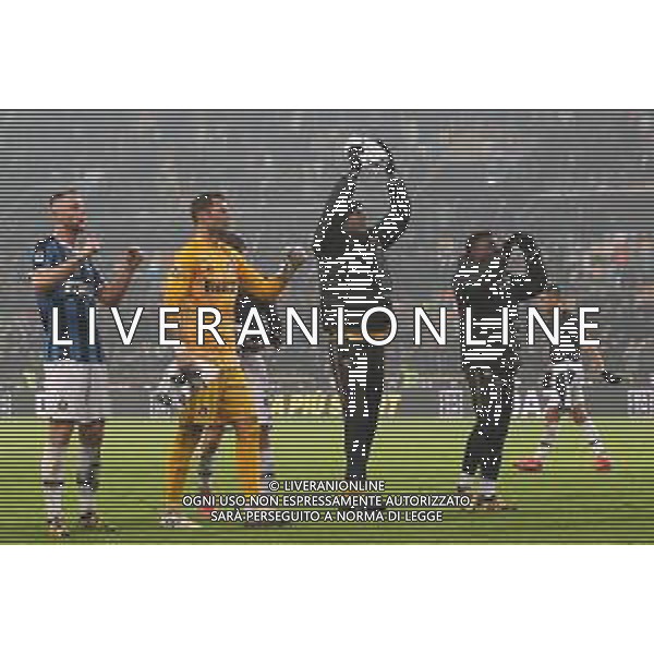 UDINE 02-02-2020 CAMPIONATO CALCIO SERIE A TIM 2019/2020 UDINESE VS INTER NELLA FOTO:ESULTANZA DELL\'INTER A FINE PARTITA ,HANDANOVIC SAMIR FOTO P. G/AG.ALDO LIVERANI