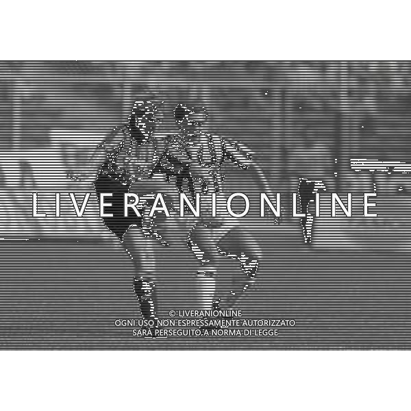 13-09-1992 TORINO CAMPIONATO DI CALCIO SERIE A JUVENTUS ATALANTA 4-1 NELLA FOTO MAURO VALENTINI E ANTONIO CONTE AG ALDO LIVERANI SAS