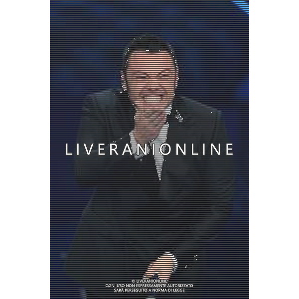 Foto: Aldo Liverani 04/02/2020 Sanremo (Italia) Spettacolo Serata n\'1 - 70\' Festival di Sanremo Teatro Ariston Nella foto: Tiziano Ferro Photo: Aldo Liverani 04 February 2020 Sanremo (Italy) Entertainment Day 1 of 70\' Festival Sanremo In the pic: Tiziano Ferro