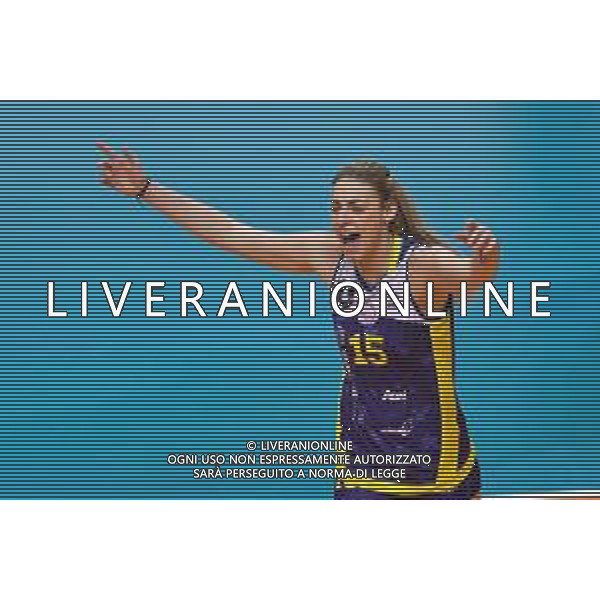 Volley Champions League Women 2019/2020 Siena, Italia 05/02/2020 Savino Del Bene Scandicci vs Vakifbank Istanbul Nella foto: Esultanza Jovana Stevanovic (Savino Del Bene Scandicci) ©Lisa Guglielmi - Alessio Marini / AGENZIA ALDO LIVERANI SAS