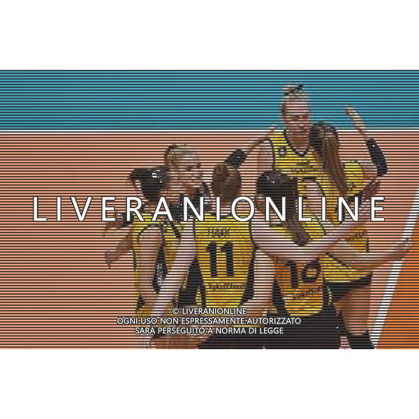 Volley Champions League Women 2019/2020 Siena, Italia 05/02/2020 Savino Del Bene Scandicci vs Vakifbank Istanbul Nella foto: Esultanza VakifBank Istanbul ©Lisa Guglielmi - Alessio Marini / AGENZIA ALDO LIVERANI SAS