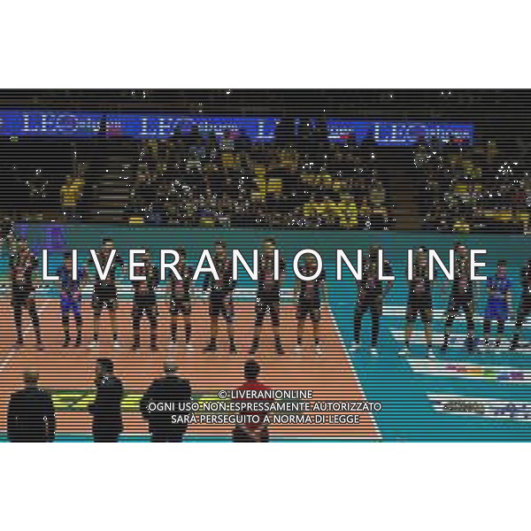 Campionato di Volley Superlega Serie A 2019/2020 Modena, Italia 05/02/2020 Leo Shoes Modena vs Cucine Lube Civitanova Nella foto: La squadra Lube Civitanova ©Daniele Nicli - Alessio Marini / AGENZIA ALDO LIVERANI SAS