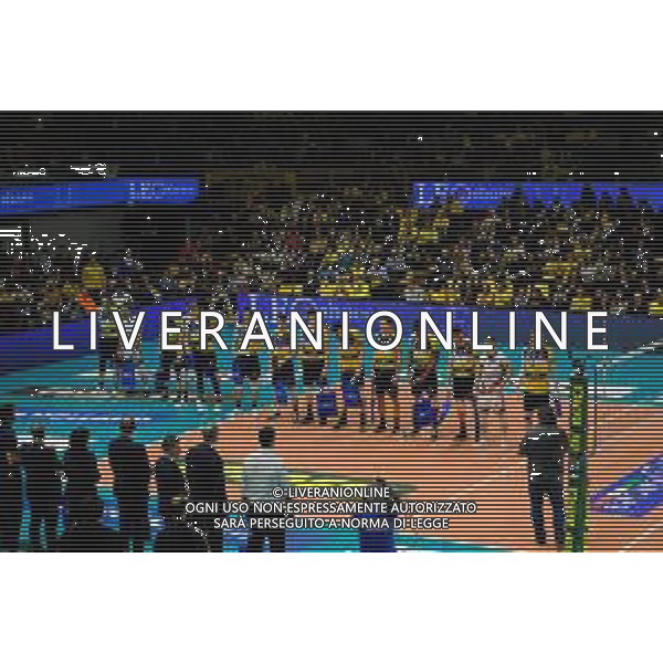 Campionato di Volley Superlega Serie A 2019/2020 Modena, Italia 05/02/2020 Leo Shoes Modena vs Cucine Lube Civitanova Nella foto: La squadra Leo Shoes Modena ©Daniele Nicli - Alessio Marini / AGENZIA ALDO LIVERANI SAS