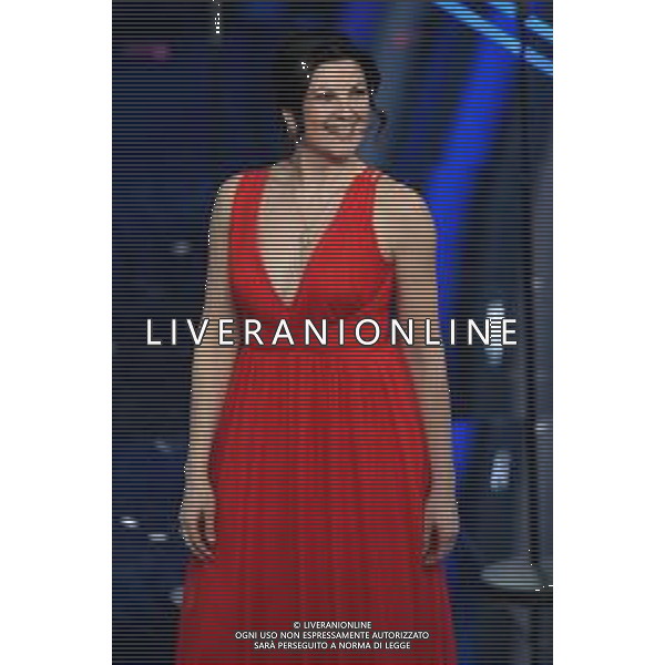 Foto: Aldo Liverani 05/02/2020 Sanremo (Italia) Spettacolo Serata n\'2 - 70\' Festival di Sanremo Teatro Ariston Nella foto: Giovanna Civitillo Photo: Aldo Liverani 05 February 2020 Sanremo (Italy) Entertainment Day 2 of 70\' Festival Sanremo In the pic: Giovanna Civitillo