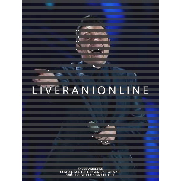 Foto: Aldo Liverani 05/02/2020 Sanremo (Italia) Spettacolo Serata n\'2 - 70\' Festival di Sanremo Teatro Ariston Nella foto: Tiziano Ferro Photo: Aldo Liverani 05 February 2020 Sanremo (Italy) Entertainment Day 2 of 70\' Festival Sanremo In the pic: Tiziano Ferro