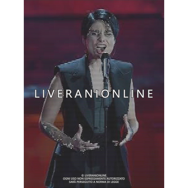 Foto: Aldo Liverani 05/02/2020 Sanremo (Italia) Spettacolo Serata n\'2 - 70\' Festival di Sanremo Teatro Ariston Nella foto: Giordana Angi Photo: Aldo Liverani 05 February 2020 Sanremo (Italy) Entertainment Day 2 of 70\' Festival Sanremo In the pic: Giordana Angi