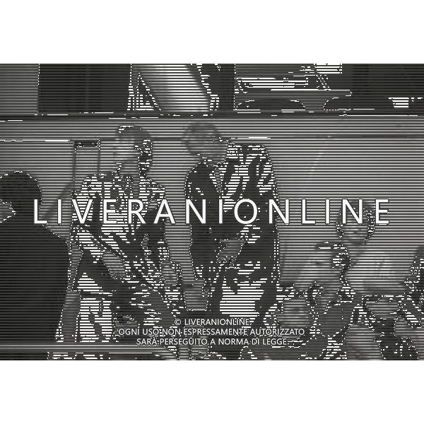 28-10-1990 TORINO CAMPIONATO DI CALCIO SERIE A JUVENTUS INTER 4-2 NELLA FOTO LUCA CORDERO DI MONTEZEMOLO E UNMBERTO AGNELLI AG ALDO LIVERANI SAS